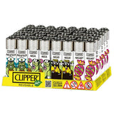 40 Clipper Refillable Printed Design Classic Lighters - GU PAK