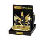 12 Clipper Metal Flint Gold Leaves Lighters - Limited Edition - GU PAK