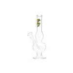 6 x 21cm Small Double Bubble Dragon Glass Bong  - 2609 - GU PAK