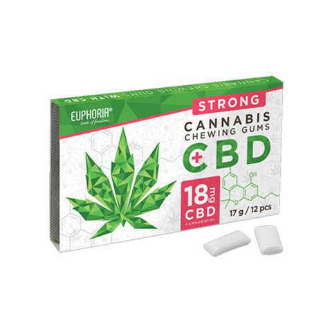 Euphoria 18MG CBD Strong Cannabis Chewing Gums - GU PAK