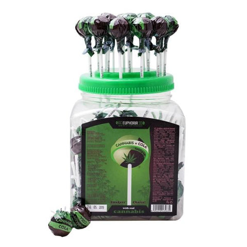 Euphoria Cannabis Cola Lollipops 12g x 100pcs (Approx) - GU PAK
