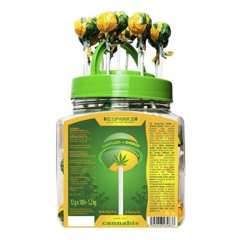 Euphoria  Cannabis + Energy Lollipops 12g x 100pcs (Approx) - GU PAK