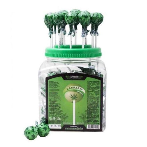 Euphoria Cannabis Lollipops 12g x 100pcs (Approx) - GU PAK