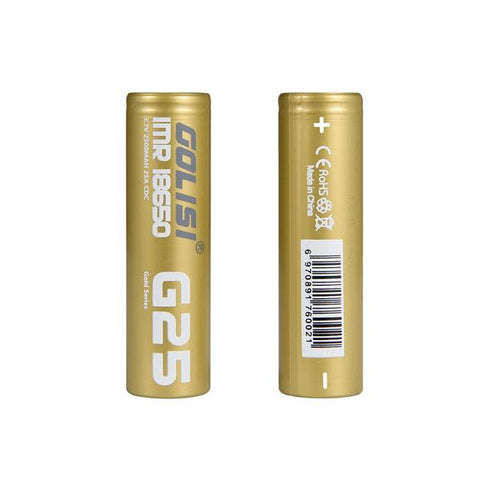 Golisi G25 18650 Battery 2500mAh 20A - GU PAK