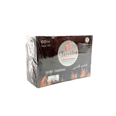 JadeBird Shisha Hookah Silver Charcoal (60 pieces) - GU PAK
