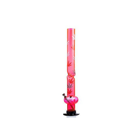 6 x 24" Leaf Design Acrylic Long Bong - FA-B - GU PAK