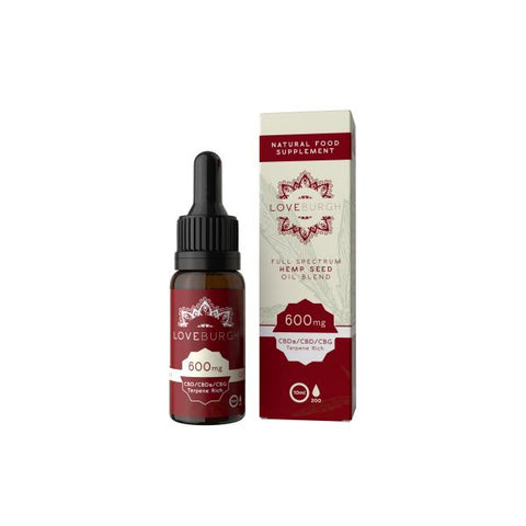 Loveburgh 600mg Hemp Seed CBD Oil 10ml - GU PAK