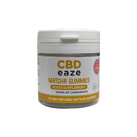 CBD Eaze Matcha 100mg CBD Gummies - GU PAK