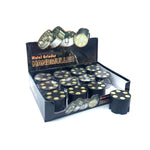 12 x 3 Parts Handmuller Big Bullet Black Metal 50mm Grinder - HX239B - GU PAK