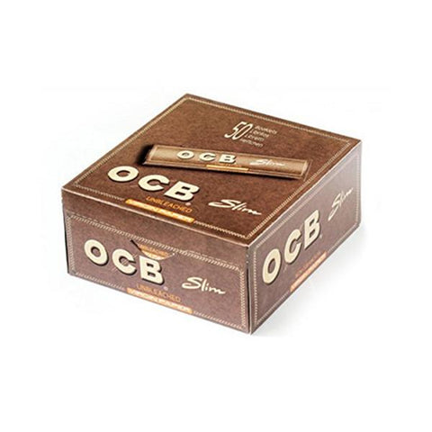 50 OCB Virgin King Size Unbleached Rolling Papers - GU PAK