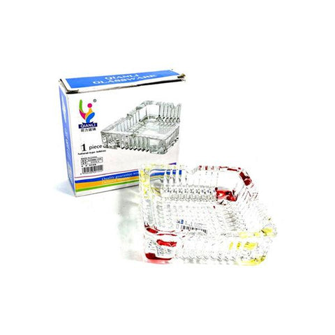 Qianli Natural Type Multi colour Glass Ash Tray Corners - G1016 - 4C - GU PAK