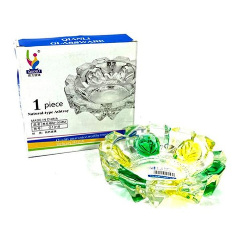 Qianli Natural Type Multi colour Glass Ash Tray - G1018 - GU PAK