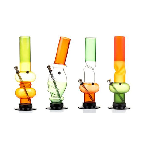 6 x 14"  Rasta (Tri-Colour) Medium Acrylic Bong- FAC - GU PAK