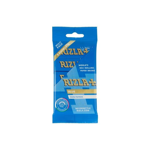 5 Pack Blue Regular Rizla Rolling Papers (Flow Pack) - GU PAK