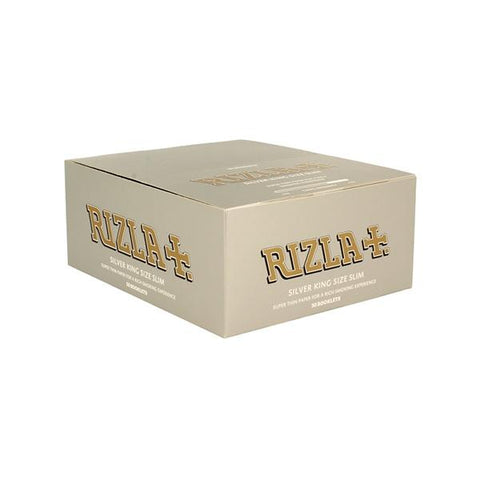 50 Silver King Size Slim Rizla Rolling Papers - GU PAK