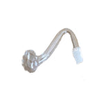10 x S Shape 55mm Hook Polish Glass Pipe - GP126 - GU PAK