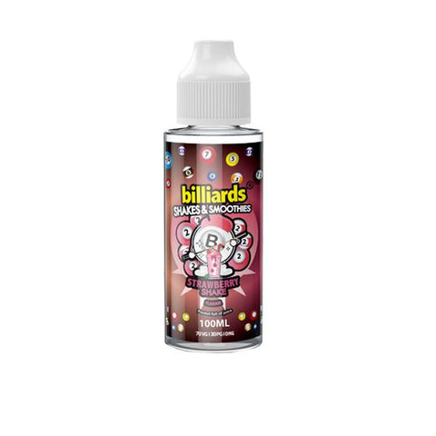 Billiards Shakes & Smoothies Range 100ml Shortfill 0mg (70VG/30PG) - GU PAK