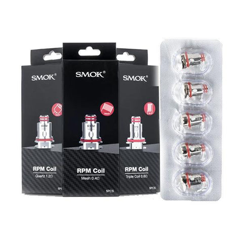 Smok RPM Replacement Coils - Triple Coil 0.6 Ohm/ Mesh 0.4 Ohm/ Quartz 1.2 Ohm/ SC 1.0 Ohm - GU PAK
