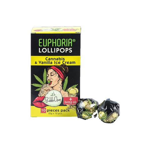 Euphoria Cannabis Lollipops - Cannabis & Vanilla Ice Cream - GU PAK
