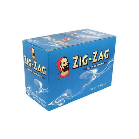 100 Zig-Zag Blue Regular Size Rolling Papers - GU PAK