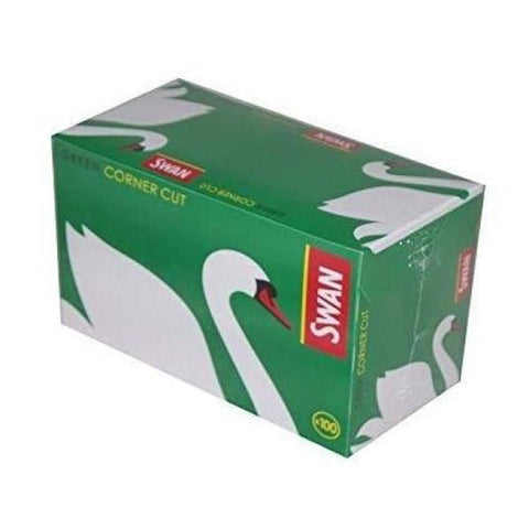 100 Swan Green Regular Corner Cut Rolling Papers - GU PAK